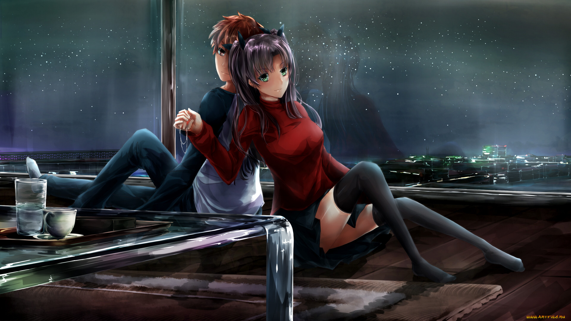 , fate, stay night, , , , stay, night, , , , richeads, , emiya, shirou, tohsaka, rin